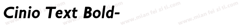 Cinio Text Bold字体转换
